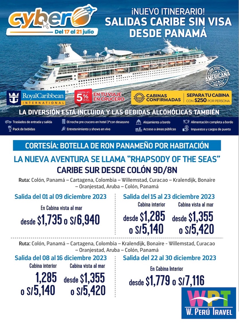 Caribe sin visa desde Panamá con Royal Caribbean 